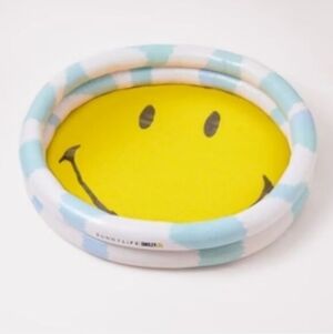 Sunnylife Smiley Face Inflatable Pool with Yellow and Blue.POOL+3